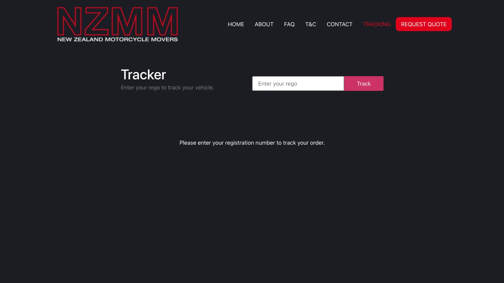 NZ Motorcycle Movers — Online Tracking