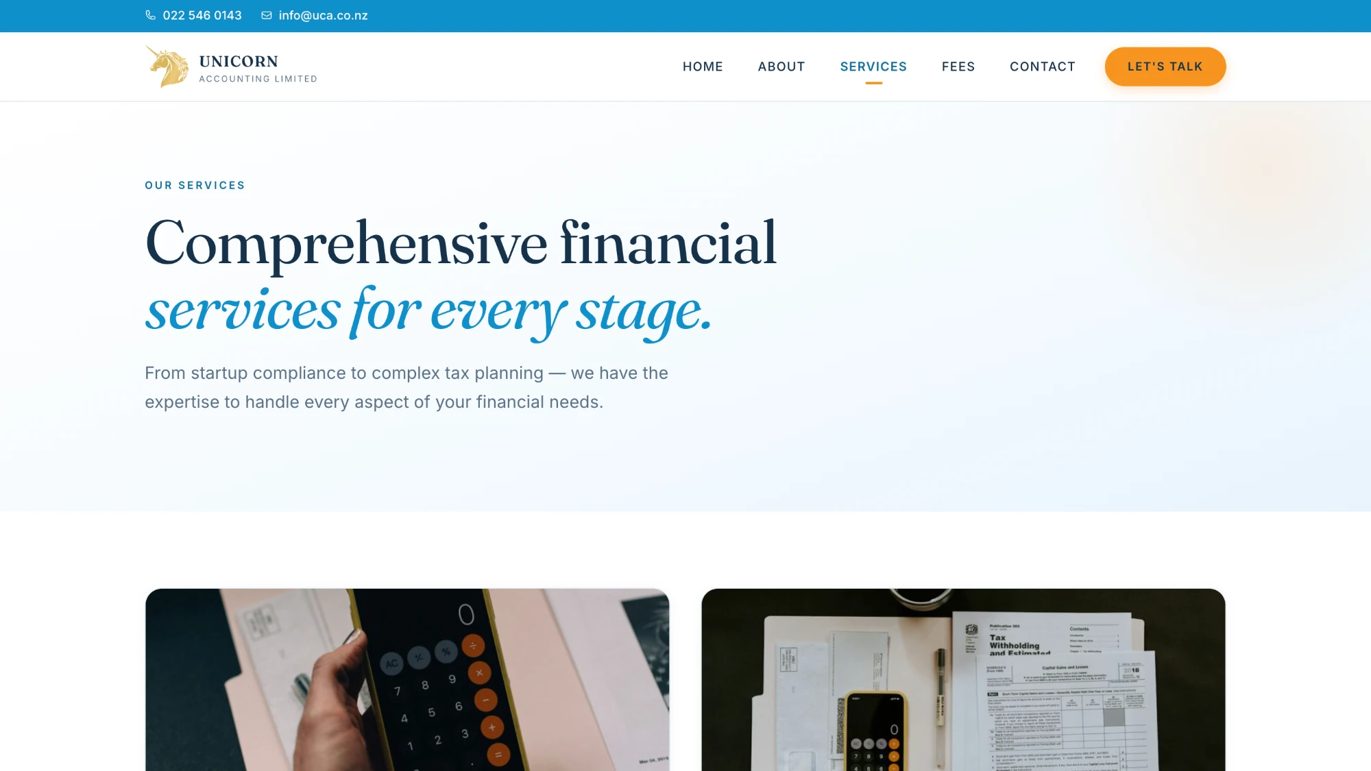 Unicorn Accounting — Services